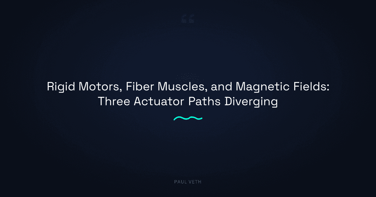 How Actuator Design Is Splitting Into Three Distinct Paths